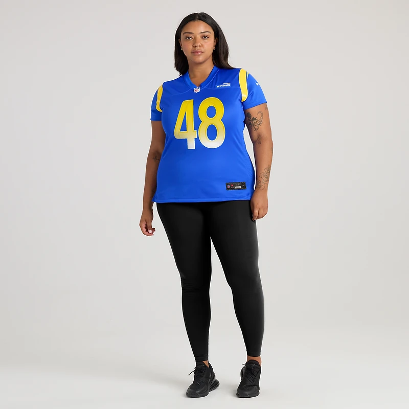 Maillot de match Nike Omar Speights Royal Los Angeles Rams pour femme
