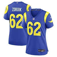 Maillot de match Nike Payton Zdroik Royal Los Angeles Rams pour femme