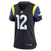 Maillot Nike Puka Nacua pour femme, bleu nuit, Los Angeles Rams, collection Rivalries 2025