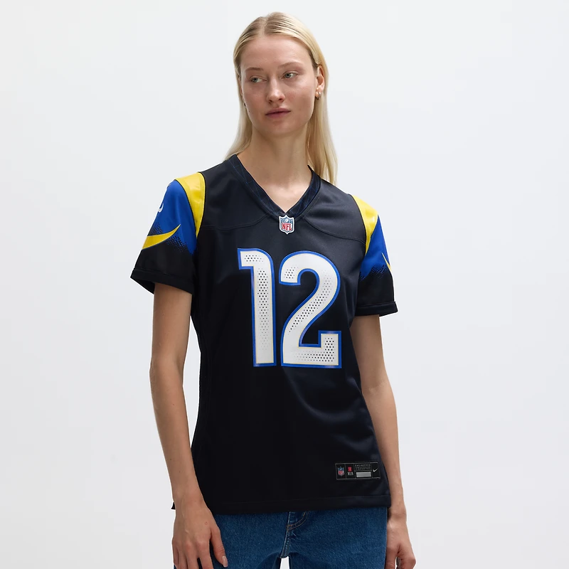 Maillot Nike Puka Nacua pour femme, bleu nuit, Los Angeles Rams, collection Rivalries 2025