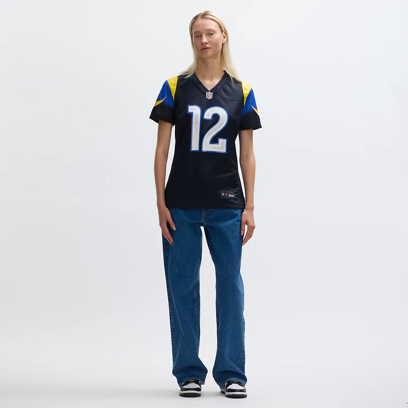 Maillot Nike Puka Nacua pour femme, bleu nuit, Los Angeles Rams, collection Rivalries 2025