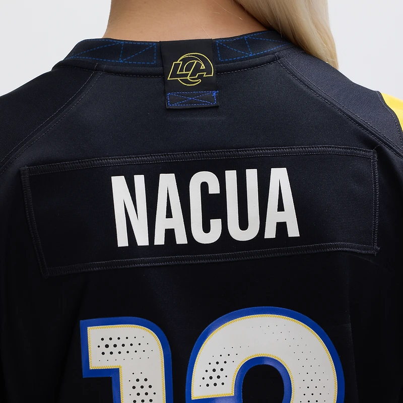 Maillot Nike Puka Nacua pour femme, bleu nuit, Los Angeles Rams, collection Rivalries 2025