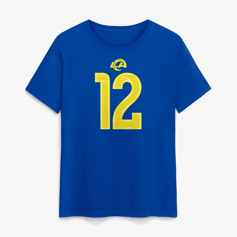 Women's Nike Puka Nacua Royal Los Angeles Rams Name & Number T-Shirt