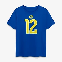 Women's Nike Puka Nacua Royal Los Angeles Rams Name & Number T-Shirt