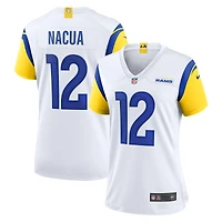 Maillot de joueur jeu Nike Puka Nacua pour femme, blanc, Los Angeles Rams