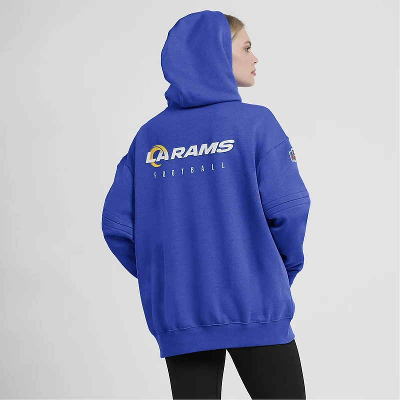 Women's Nike Royal Los Angeles Rams 2023 Sideline Club Fleece Pullover Hoodie