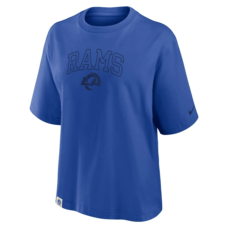 Women's Nike Royal Los Angeles Rams Glory Arch Boxy T-Shirt