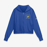 Sweat à capuche zippé Nike Royal Los Angeles Rams Primetime pour femme