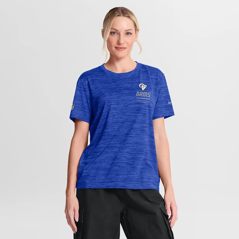 Women's Nike Royal Los Angeles Rams Sideline Velocity Dri-FIT T-Shirt