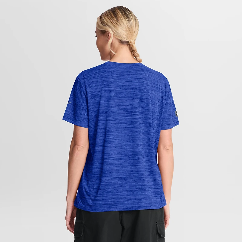 Women's Nike Royal Los Angeles Rams Sideline Velocity Dri-FIT T-Shirt