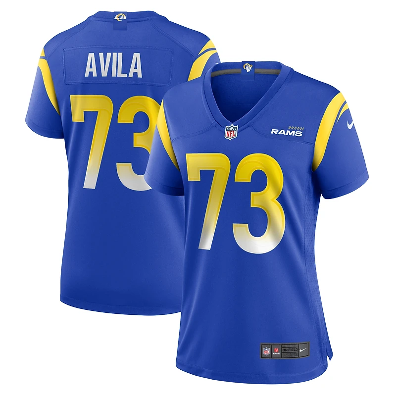 Maillot de match domicile Nike Steve Avila Royal Los Angeles Rams pour femme