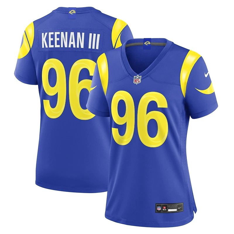 Maillot de match Nike Tim Keenan III Royal Los Angeles Rams pour femmes