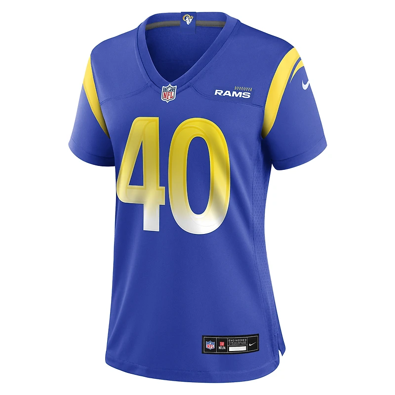 Maillot Nike Tony Fields Royal Los Angeles Rams Team Game pour femme