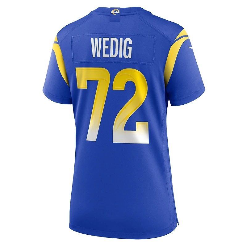Women's Nike Trey Wedig  Royal Los Angeles Rams Team Game Jersey