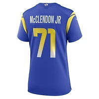 Maillot de match d'équipe Nike Warren McClendon Jr. Royal Los Angeles Rams pour femme
