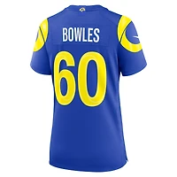 Women's Nike Wyatt Bowles  Royal Los Angeles Rams Team Game Jersey