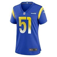 Women's Nike Zach VanValkenburg Royal Los Angeles Rams Team Game Jersey