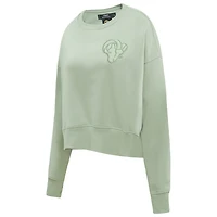 Sweat-shirt oversize neutre vert clair Pro Standard pour femme des Los Angeles Rams