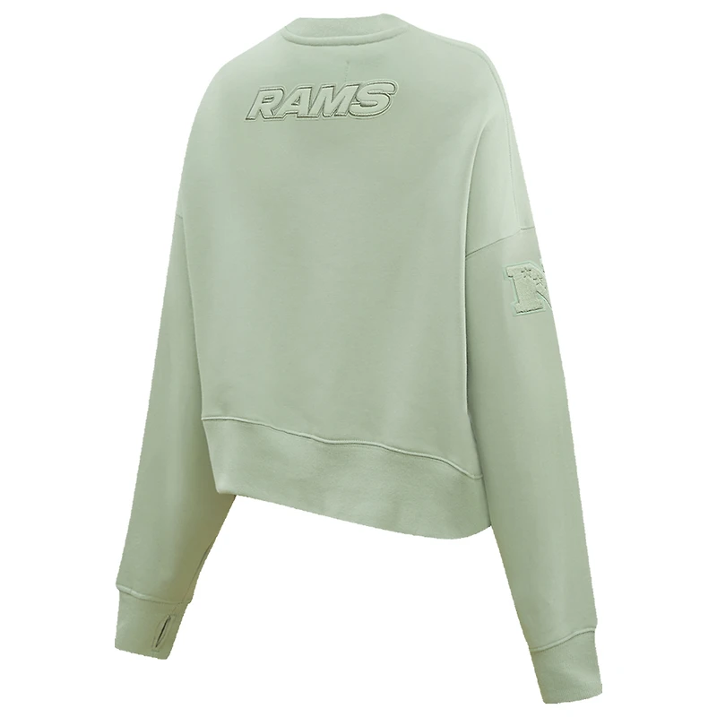Sweat-shirt oversize neutre vert clair Pro Standard pour femme des Los Angeles Rams