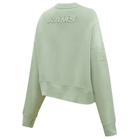Sweat-shirt oversize neutre vert clair Pro Standard pour femme des Los Angeles Rams