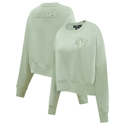 Sweat-shirt oversize neutre vert clair Pro Standard pour femme des Los Angeles Rams