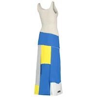 Robe longue sans manches Los Angeles Rams gris chiné Refried Apparel pour femme