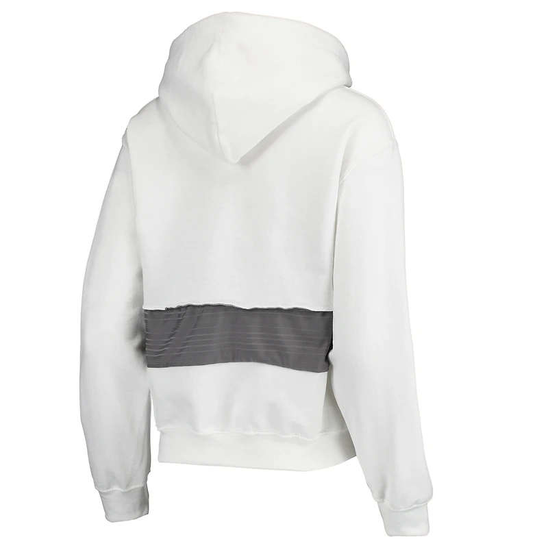 Chandail à Vêtements blanc Los Angeles Rams pour femmes Refried Apparel Crop Sustainable Dolman