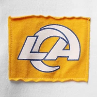 Chandail à Vêtements blanc Los Angeles Rams pour femmes Refried Apparel Crop Sustainable Dolman