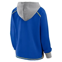 Sweat à capuche col en V polaire Boom pour femme des Royal Los Angeles Rams