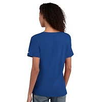 T-shirt Starter Royal pour femmes, Los Angeles Rams Endzone
