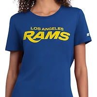 T-shirt Starter Royal pour femmes, Los Angeles Rams Endzone