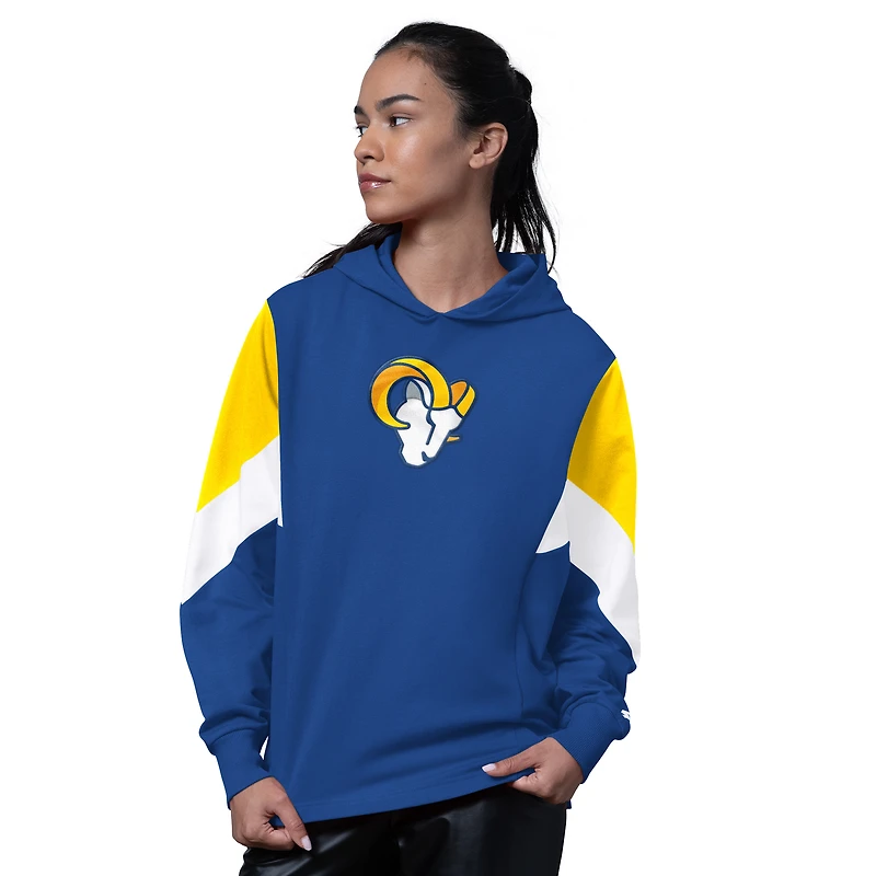 Women's Starter Royal Los Angeles Rams Scrimmage Hoodie