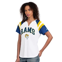 Women's Starter  White Los Angeles Rams Game On Notch Neck T-Shirt