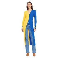 Robe pull boutonnée en tricot STAUD Gold/Royal Los Angeles Rams Shoko pour femmes