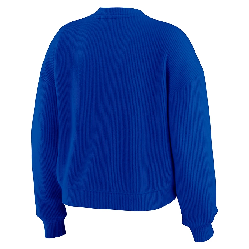 Ensemble de détente pour femme WEAR by Erin Andrews composé d'un t-shirt à manches longues et pantalon en tricot tri-blend Los Angeles Rams couleur crème