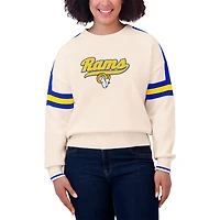 Pull à rayures crème Los Angeles Rams pour femme WEAR by Erin Andrews