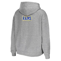 Sweat à capuche zippé gris chiné pour femme WEAR by Erin Andrews de l'équipe des Los Angeles Rams