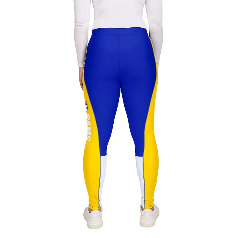 Leggings à blocs de couleurs Royal/Gold Los Angeles Rams pour femme WEAR by Erin Andrews