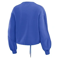 Ensemble de détente pour femme WEAR by Erin Andrews Royal Los Angeles Rams en polaire délavée avec t-shirt à manches longues et short