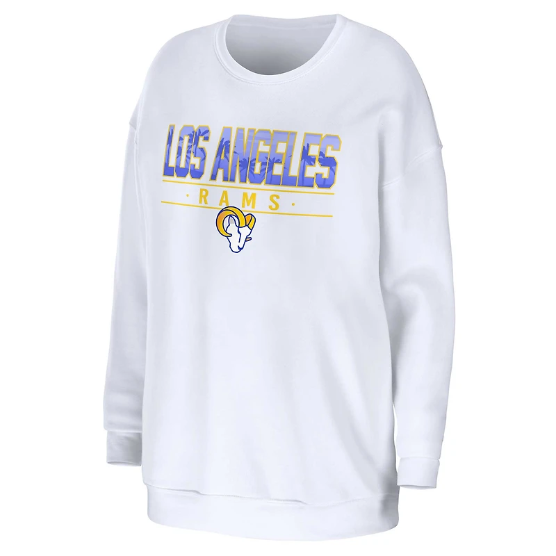 Sweat-shirt à capuche blanc pour femme WEAR by Erin Andrews des Los Angeles Rams
