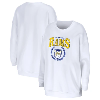 Sweat-shirt surdimensionné blanc WEAR by Erin Andrews des Rams de Los Angeles pour femmes