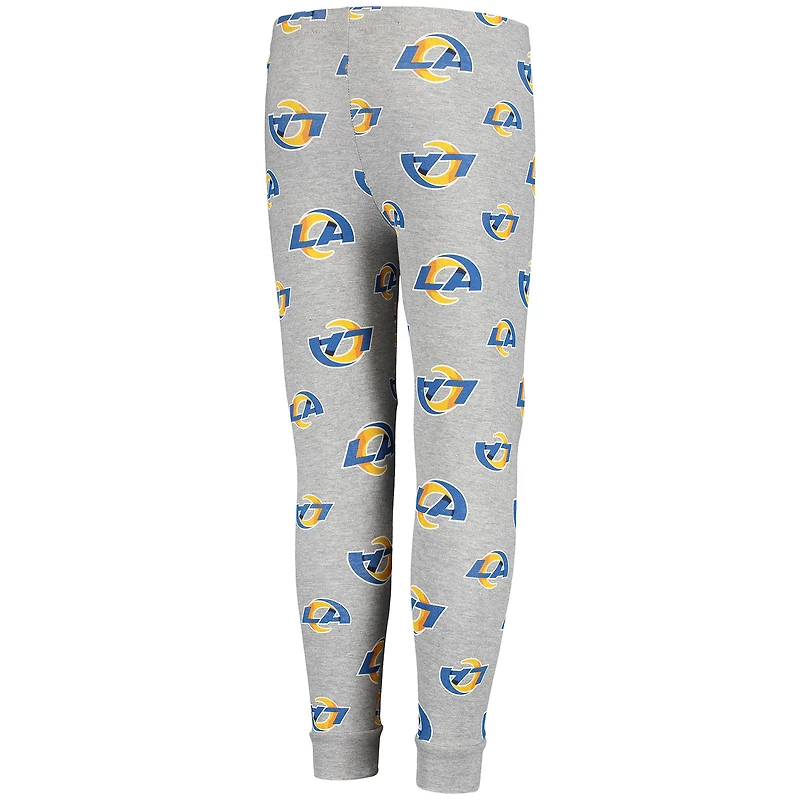 Ensemble de nuit gris avec t-shirt à manches longues et pantalon Los Angeles Rams pour jeune