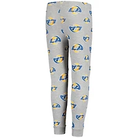 Ensemble de nuit gris avec t-shirt à manches longues et pantalon Los Angeles Rams pour jeune