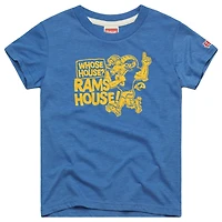 T-shirt en mélange de trois matières Hommage Royal Los Angeles Rams pour jeunes