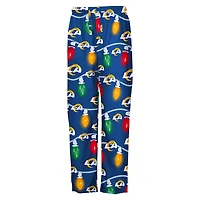 Youth Los Angeles Rams Two-Piece Garland Holiday Long Sleeve Pajama Set