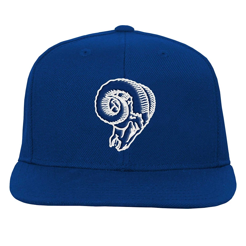 Casquette snapback pour jeune Mitchell & Ness Royal Los Angeles Rams Gridiron Classics Ground
