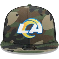 Youth New Era Camo Los Angeles Rams  Main Trucker 9FIFTY Snapback Hat
