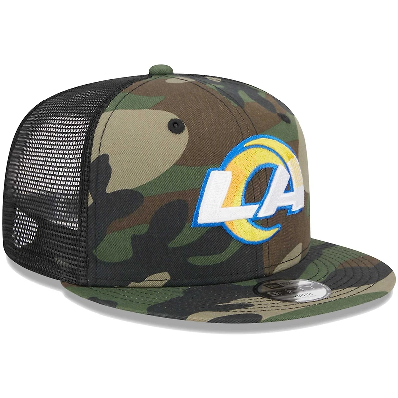 Casquette New Era Camo Los Angeles Rams Main Trucker 9FIFTY Snapback pour jeune