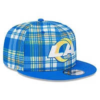 Youth New Era Royal Los Angeles Rams 2024 Sideline Statement 9FIFTY Snapback Hat