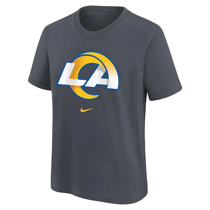 T-shirt Nike anthracite pour jeune avec logo principal des Los Angeles Rams